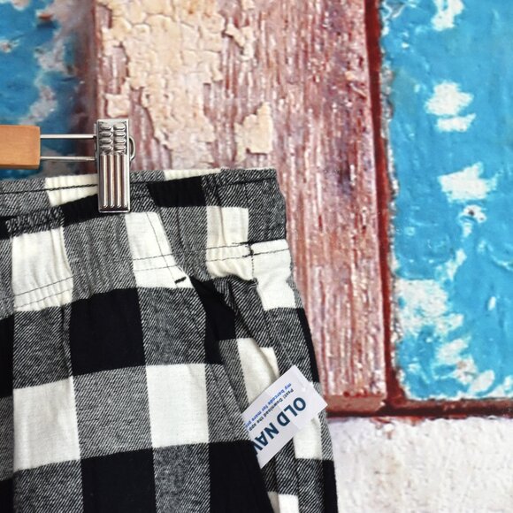 Men's Old Navy Straight Flannel Pajama Sleep Pants XXLARGE Black Buffalo Plaid - Picture 4 of 10